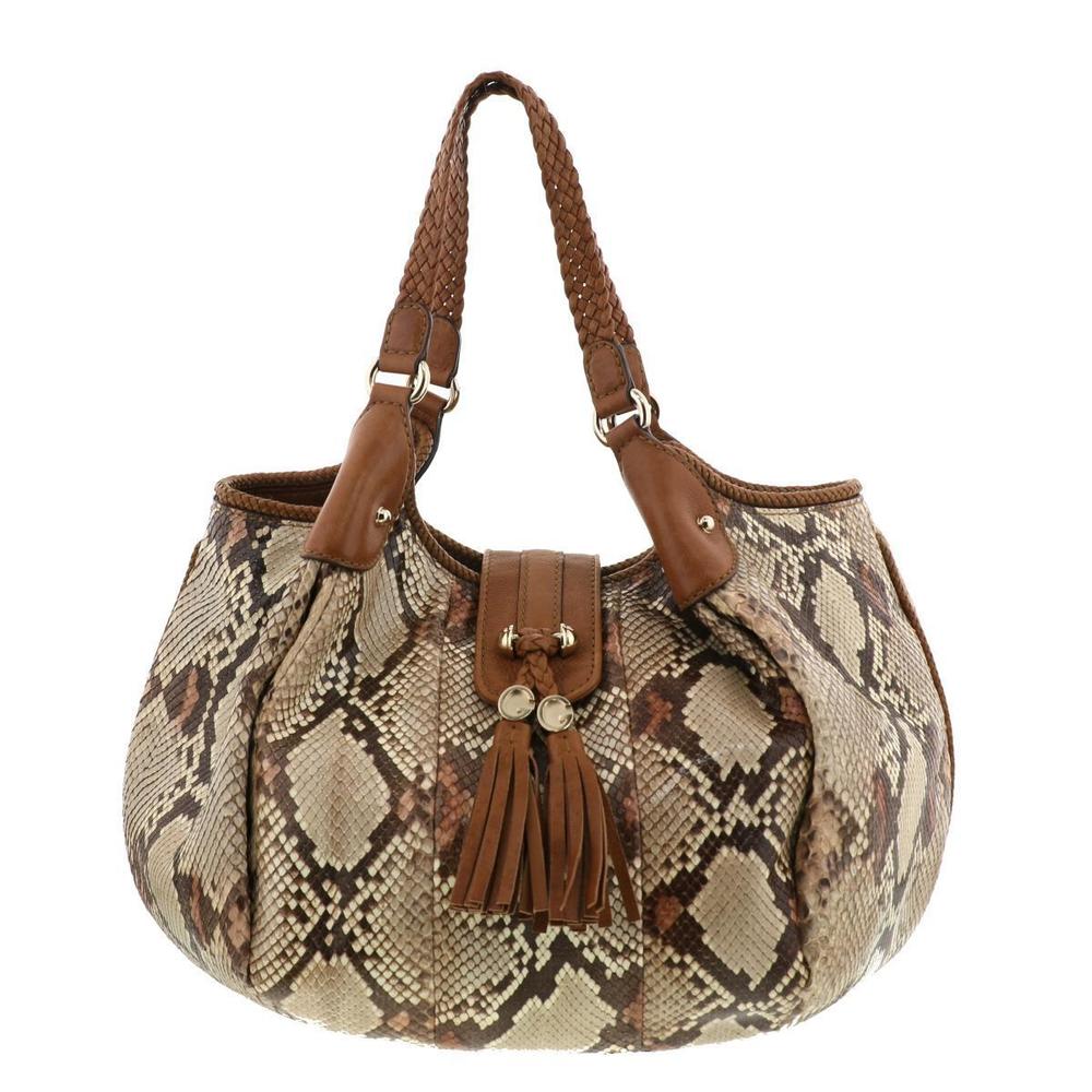 Gucci Shoulder Incas Marrakech Python Bag Brown - image 2